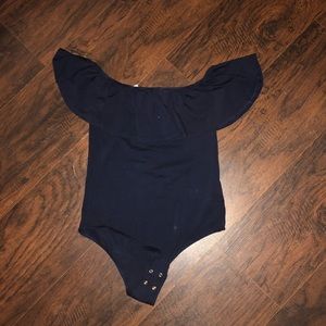 Navy off the shoulder  body suit